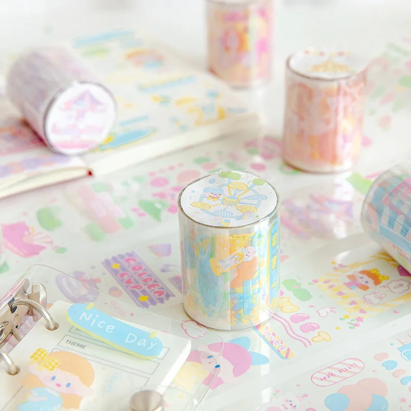 

1pcs/1lot Decorative Adhesive Tapes Ricky Dreamland Amusement Park Series Scrapbooking DIY Paper Japanese Stickers 3m