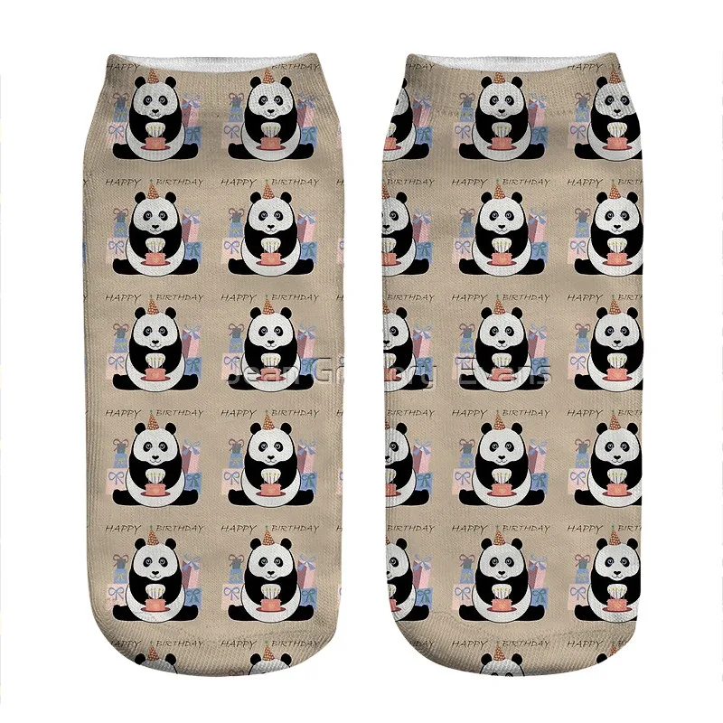 

Женские носки, кавайные носки с принтом панды на день рождения, женские носки в стиле Харадзюку с веселыми забавными новинками, милые подаро...