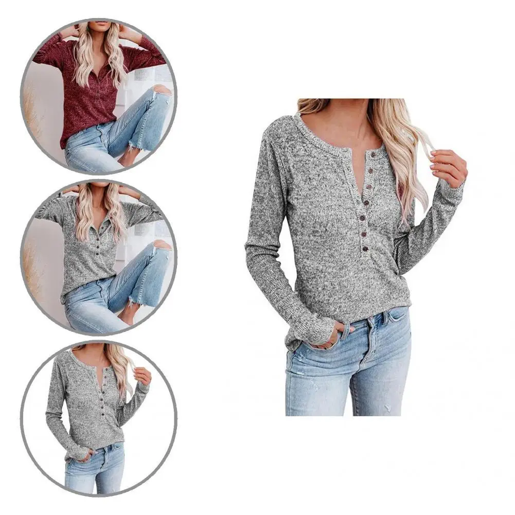 

Non-allergenic Anti-pilling Women Knitted Pullover Shirt for Travel