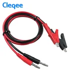 Новинка Cleqee P1040 1 комплект 1 м 4 мм банановый штекер к крокодиловому зажиму тестовый зонд свинцовый провод для кабеля