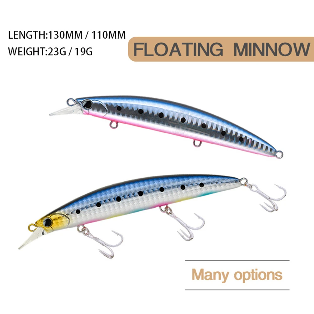 

130mm 23g Minnow Fishing Hard Lures Wobblers All For Fishing Sea Bass Bait Swimbait Isca ArtificialBait Summer Fishing Tackle