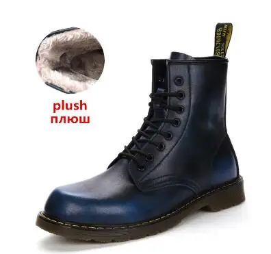 fur plush Стильный Для мужчин Для женщин удобные кожаные кроссовки водонепроницаемые туристические ботинки человек Пеший туризм; нескользящая обувь для улицы; ботильоны в байкерском стиле; сапоги - Цвет: fur plush
