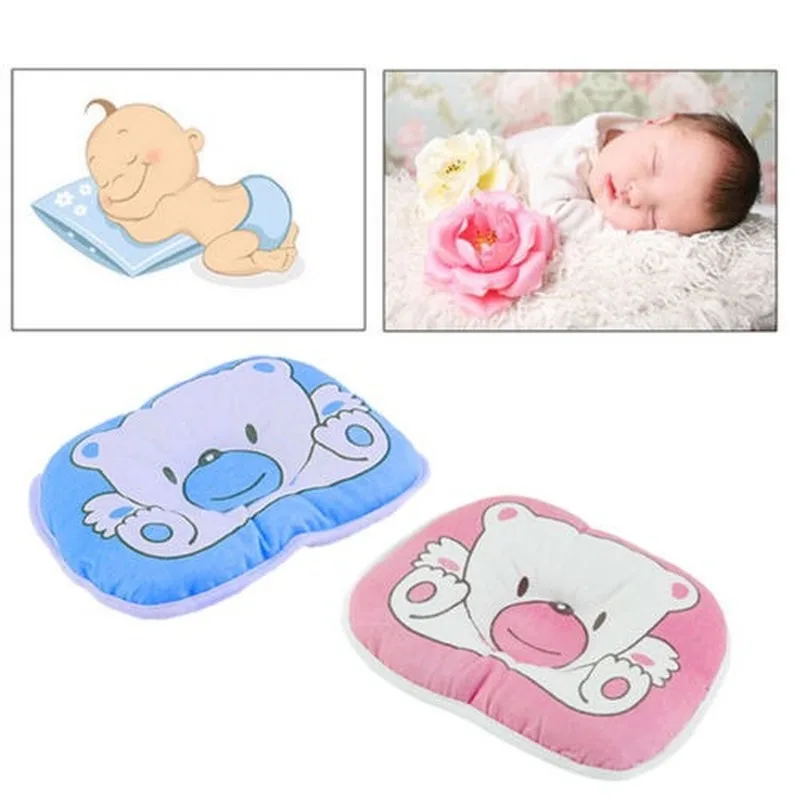 

Baby Pillow Anti-Roll Newborn Infant Foam Memory Cartoon Bear Cushion Anti Flat Head Syndrome for Crib Cot Bed Neck Support