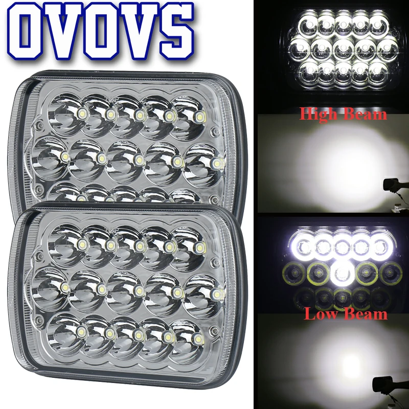 7X6 дюймов прямоугольный морской Светодиодный луч светодиодный фары для джипа