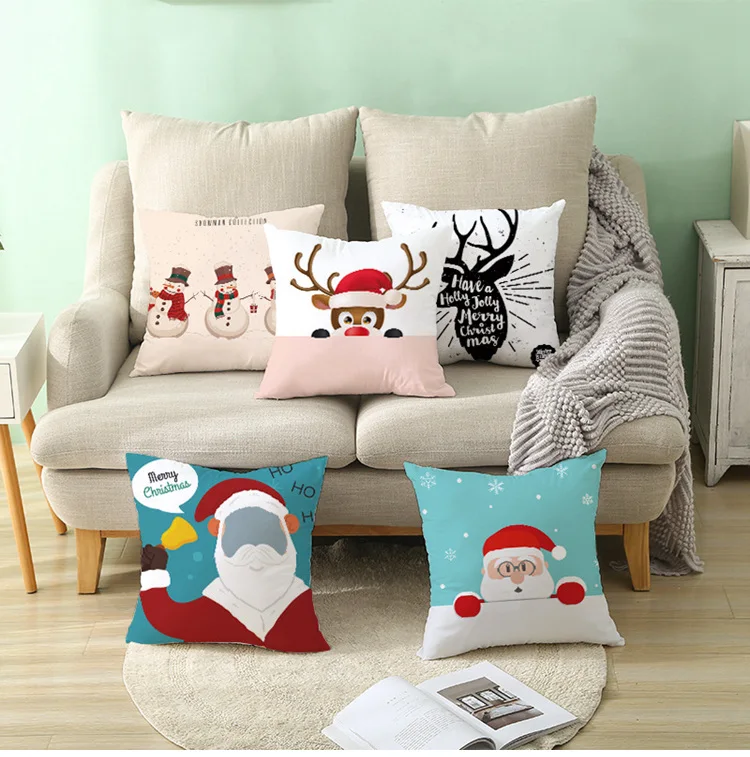 FENGRISE Merry Christmas Декор для дома Санта Клаус наволочка с оленем вапити Рождественское украшение Navidad Рождественский подарок счастливый год