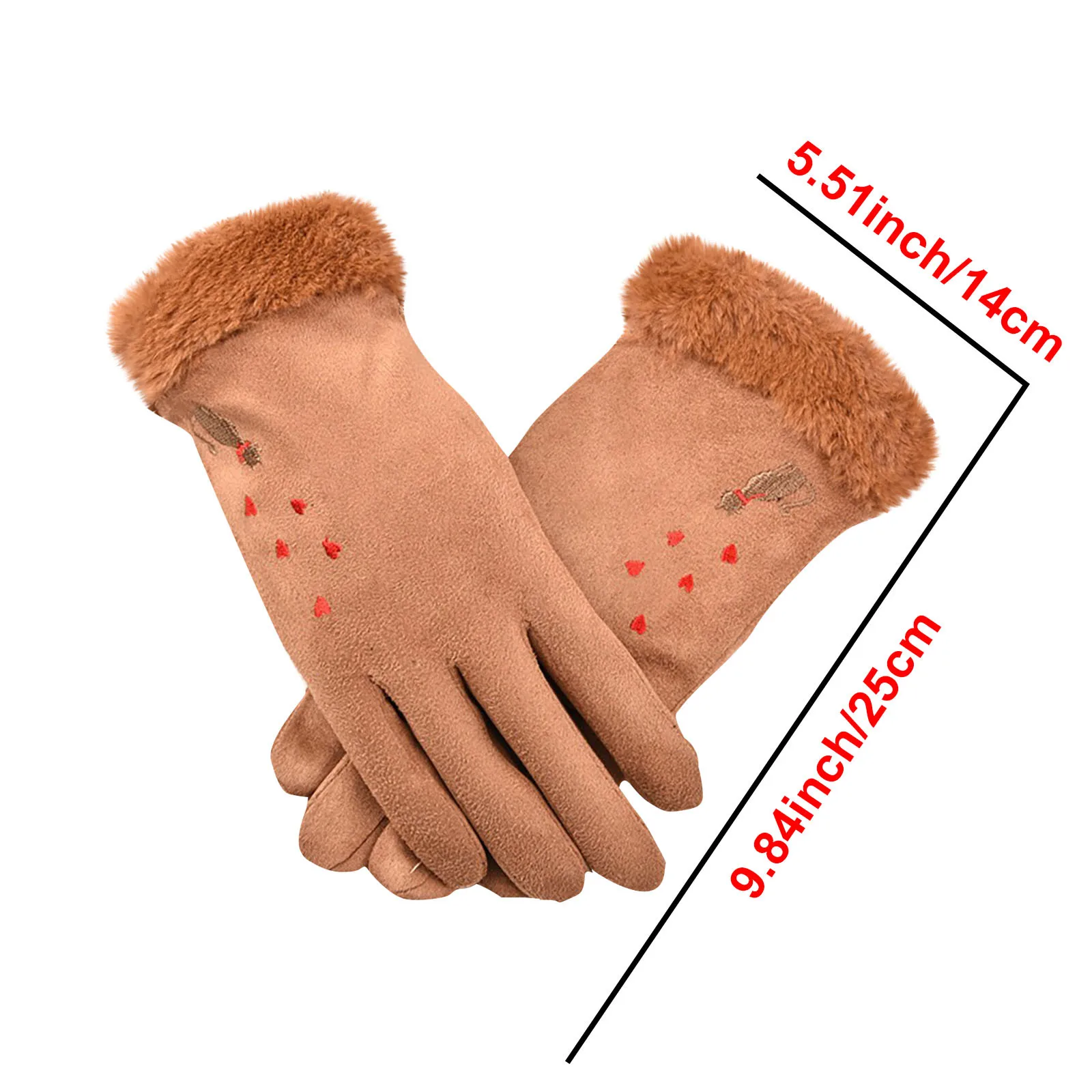 D Зимние перчатки для сенсорного экрана женщин мужчин леггинсы девочек теплые