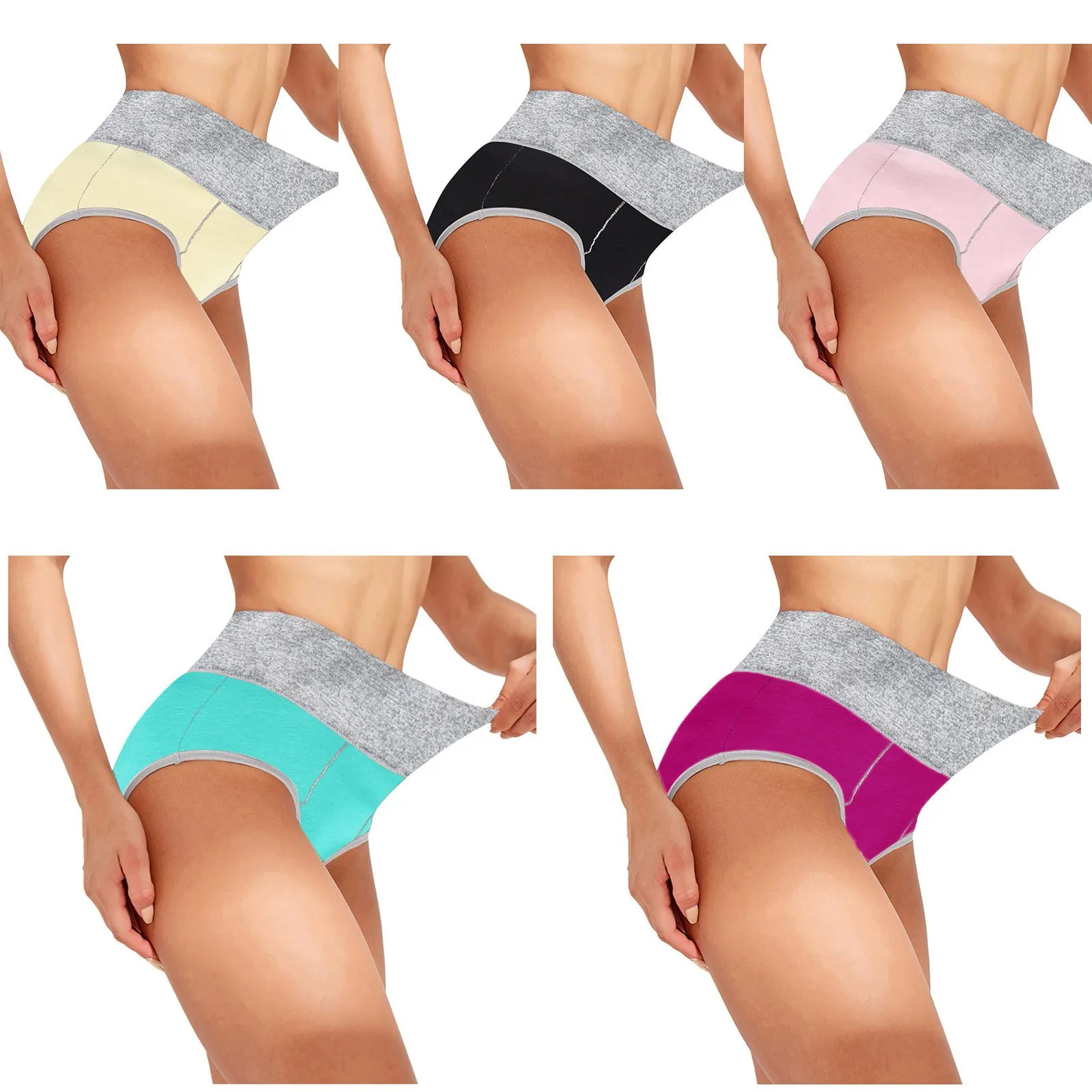 

Women Safety Short Pants 2021 Solid Color Panties Sexy Cotton Patchwork Briefs Women Underwear Underpants Белье Женское #M
