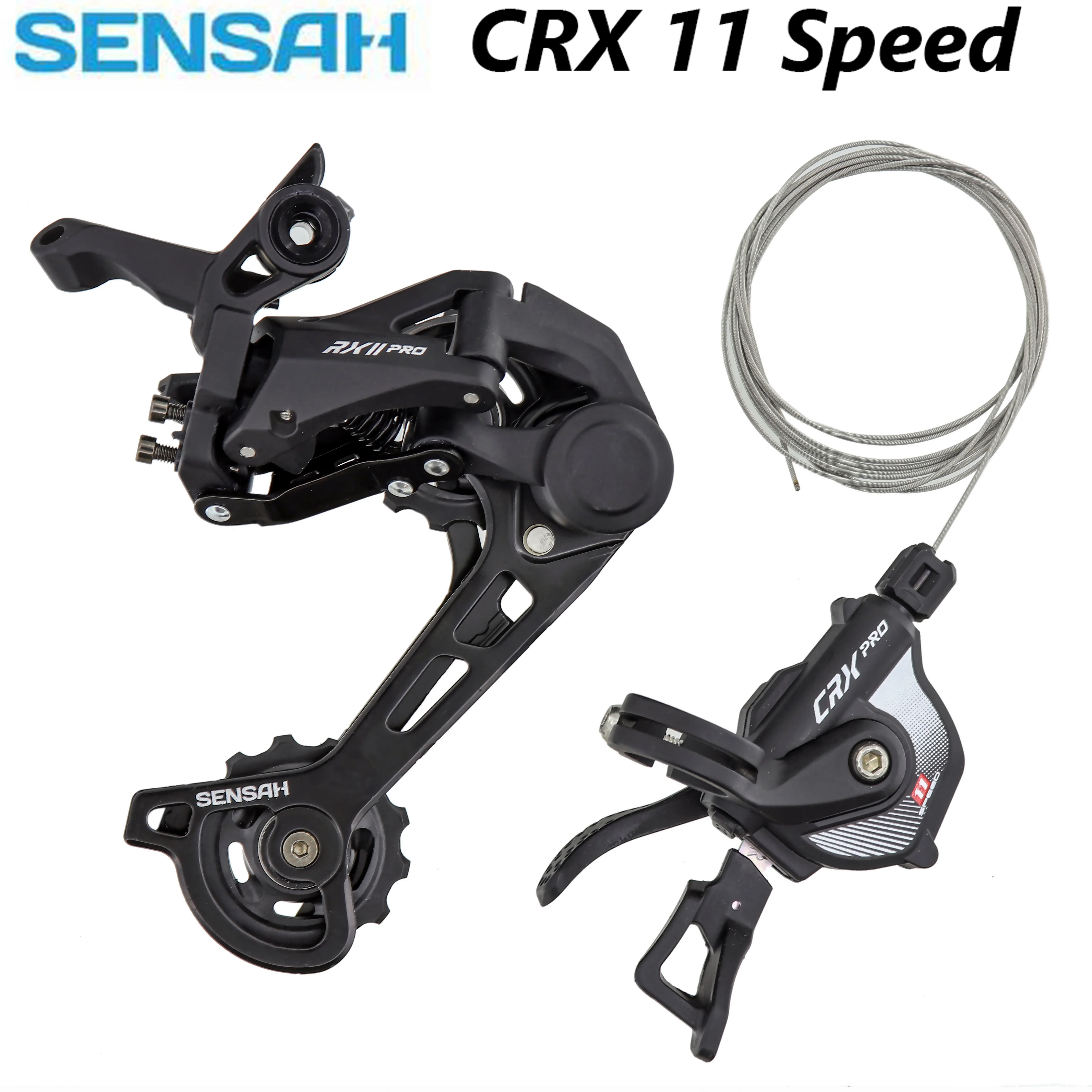 

SENSAH CRX MTB 11 Speed Groupset Shift Lever + Rear Derailleur 11-46/50/52T Cassette KMC X11 chain For Mountain Bike M8000