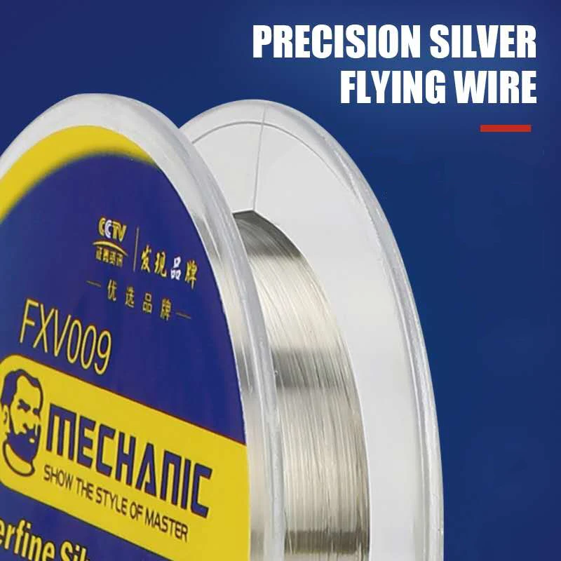 Серебряный скакающий провод 0 009 мм соединительный для печатной платы пайки
