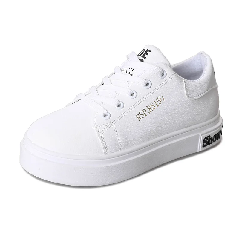 Женская маленькая белая обувь женская на плоской подошве повседневная