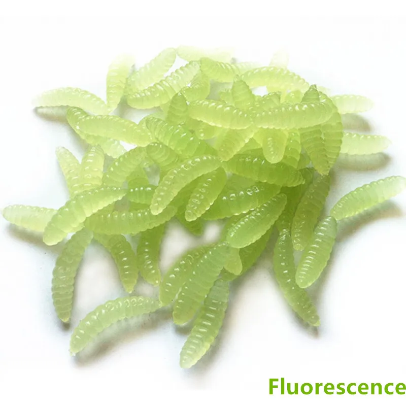 Акция 20/шт 2 см 0 3 г получил мягкие приманки крючок запах червячный Светящиеся