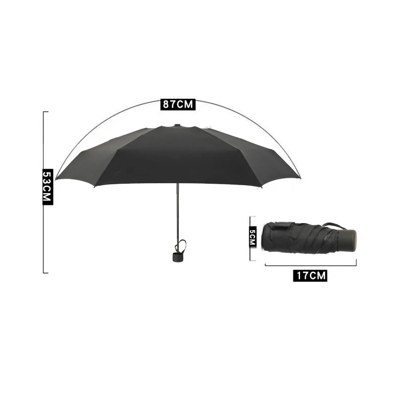 Мини карманный зонтик для женщин УФ маленькие зонты девочек анти-УФ