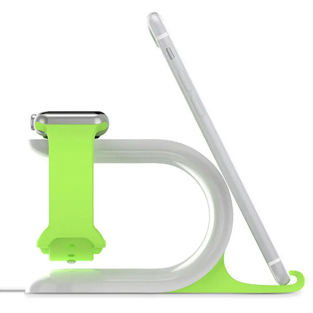 1x мобильный телефон подставка и держатель для зарядки док-станция Bracke Apple Watch iPhone