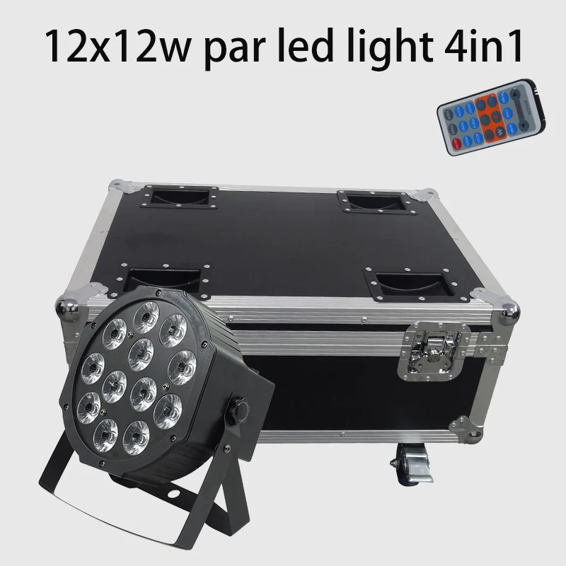 Пульт дистанционного управления 12x12 Вт led par свет RGBW 4in1 светодиодный плоский dmx512