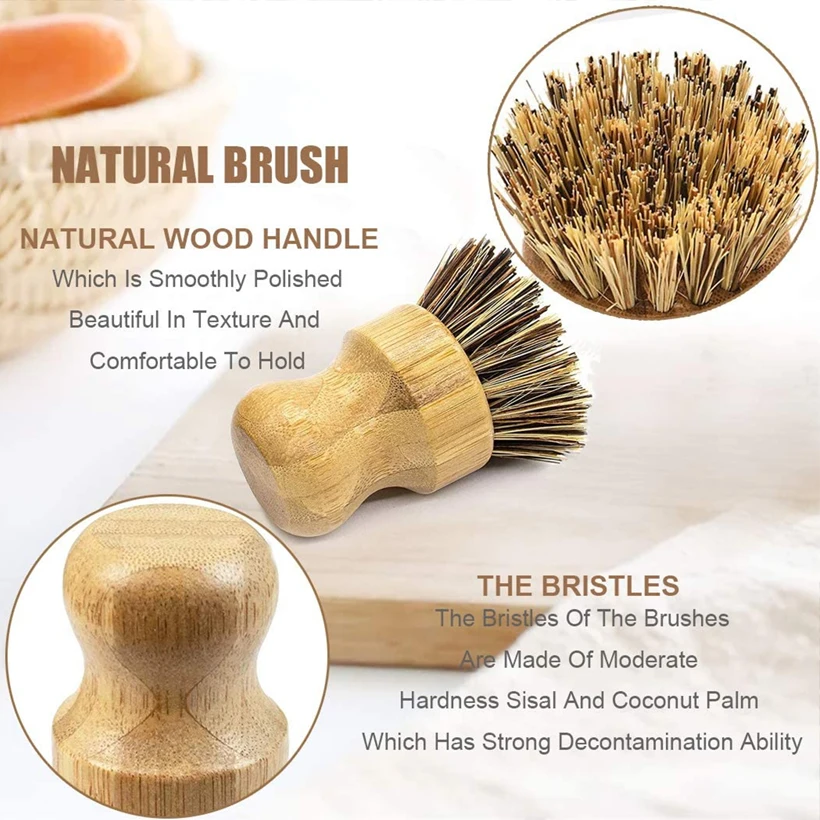 Щетки для чистки под дерево щетка гриля чугунной сковороды Голландская чугунный