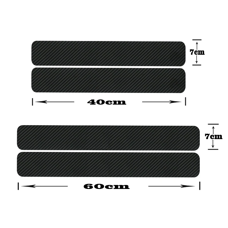 

4pcs Universal Car Door Sill Protector Sticker Carbon Fiber Scuff Cover Anti-Scratch Auto Waterproof Sticker Car Accessories