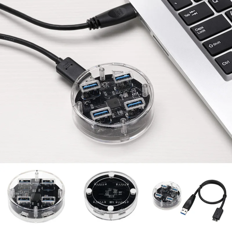 

Usb-разветвитель с технологией Sense, один для четырех компьютеров, внешний высокоскоростной КОНЦЕНТРАТОР Usb, удлинитель интерфейса компьютера