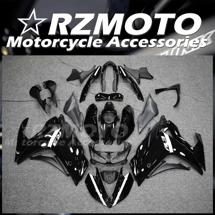 

4 подарка, новый комплект обтекателей из АБС-пластика для YAMAHA YZF-R3 15 16 17 18 YZF-R25 R3 R25 2015 2016 2017 2018, набор обтекателей, глянцевый черный