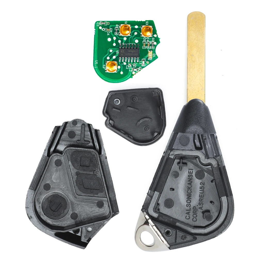 KEYECU 433MHz 4D62 дистанционный ключ-брелок от машины 3 кнопки для Subaru Outback B13 Liberty B13 Impreza G12 2003-2010 P/N: 57497AG153