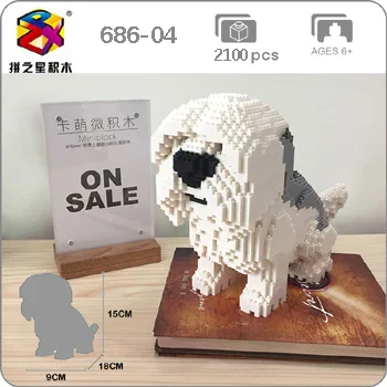 Doe BS Beagle Hound Шнауцер такса овчарка Собака Животное 3D животное 3D модель DIY Алмаз Мини Строительные маленькие блоки кирпичи игрушка без коробки - Цвет: Doe