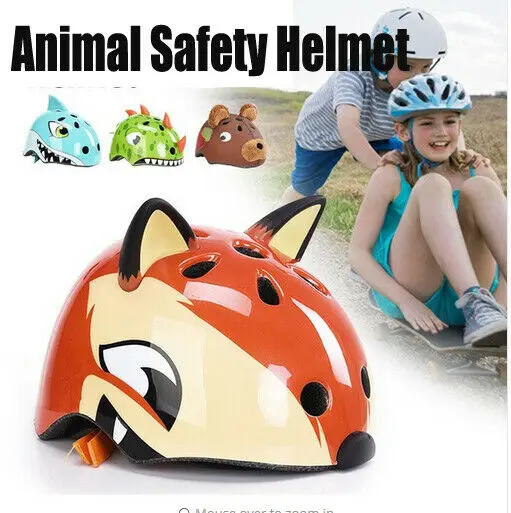 Велосипедный шлем детский велосипед динозавр лиса чипмунк медведь велосипедный
