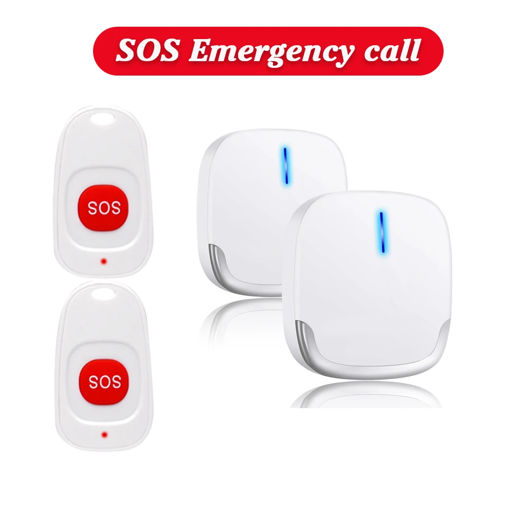

Беспроводная система вызова медсестры, звонок-приемник, кнопка SOS для экстренной помощи, передатчик для больничного пациента, клиники, пожи...