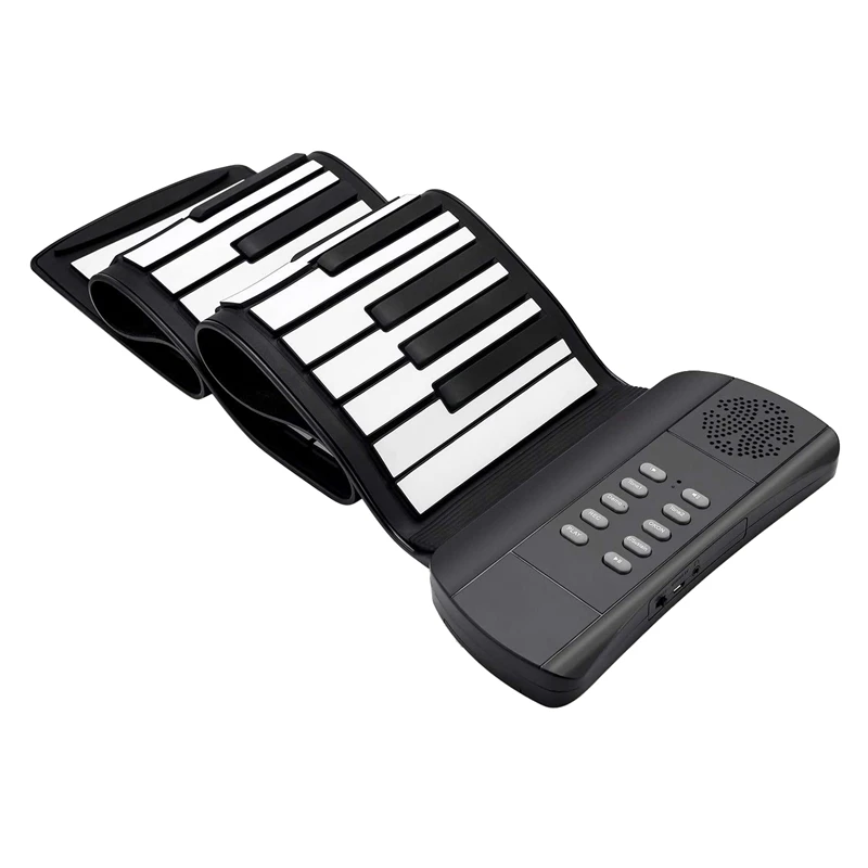 

61Key Roll Up Piano with Speaker Electronic Hand Roll Piano with Silicone Piano for Children Beginners Family Fun Travel