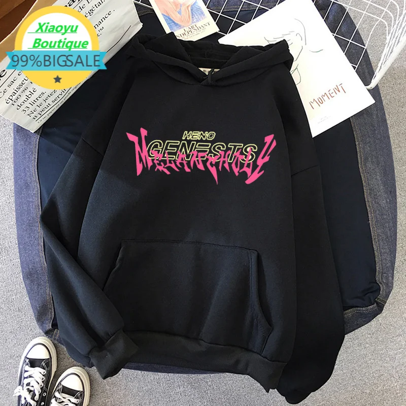 

Streetwear Harajuku Print Sweatshirt With Hood Korean Fashion Female Clothing Long Sleeve Top Hoodies Pullover For Women