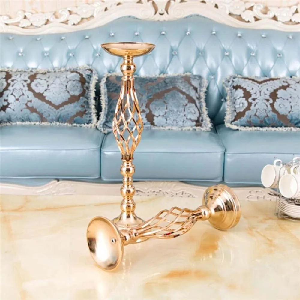 S/M/L креативный полый металлический подсвечник золотистого цвета свадебный стол