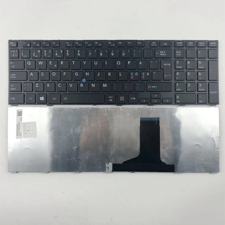 Французская латинская клавиатура с подсветкой для ноутбука Toshiba Tecra W50 A A50 черный