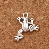 cute frog animal charms pendants jewelry l167 40pcs 21 4x17 4mm zinc alloy tibetan silver