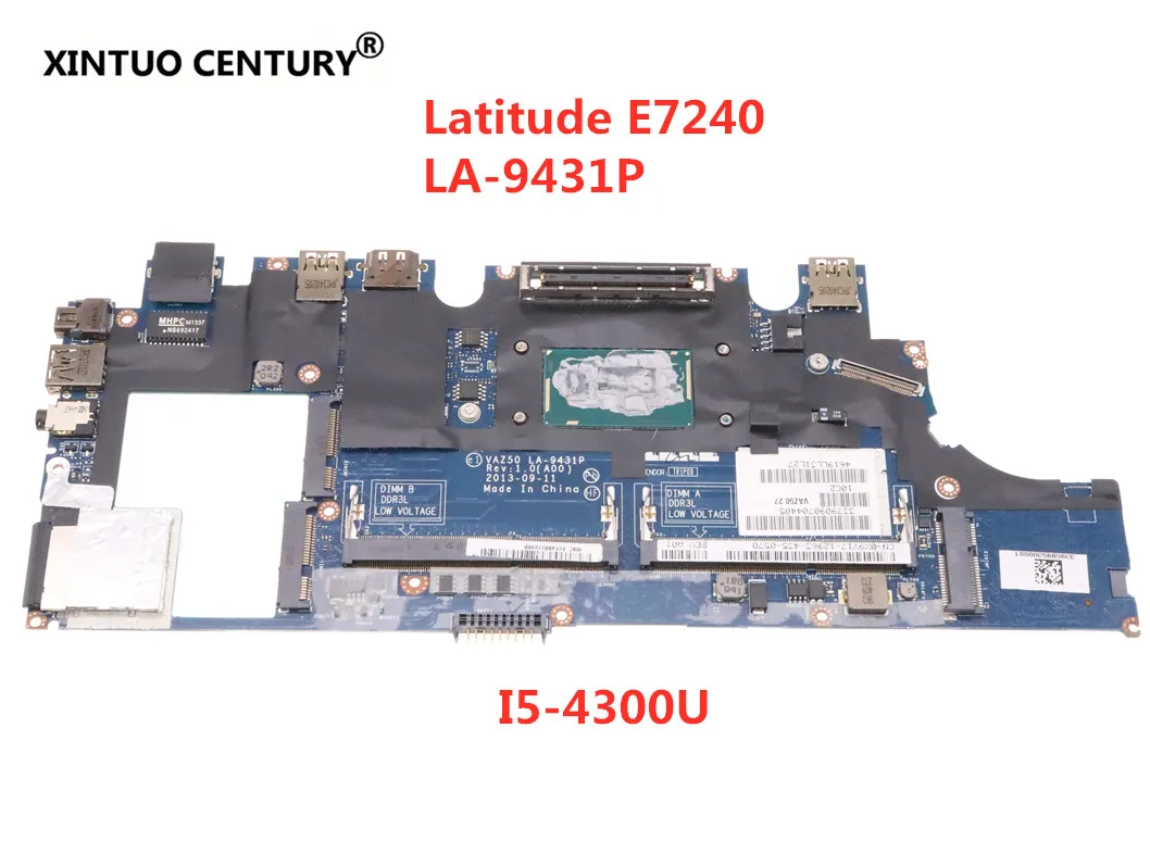 LA 9431P материнская плата для ноутбука Dell Latitude E7240 оригинальная I5 4300U CPU DDR3L