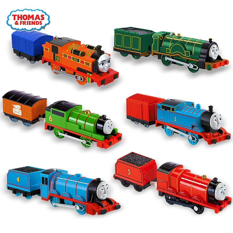 Оригинальный электрический Паровозик Thomas and Friends 1:43 модель автомобиля из металла