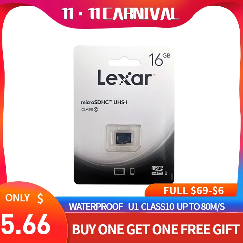 Lexar micro sd карты 16 ГБ 32 64 128 Class 10 высокое Скорость SDXC UHS-1 карта памяти TF disco Дуро