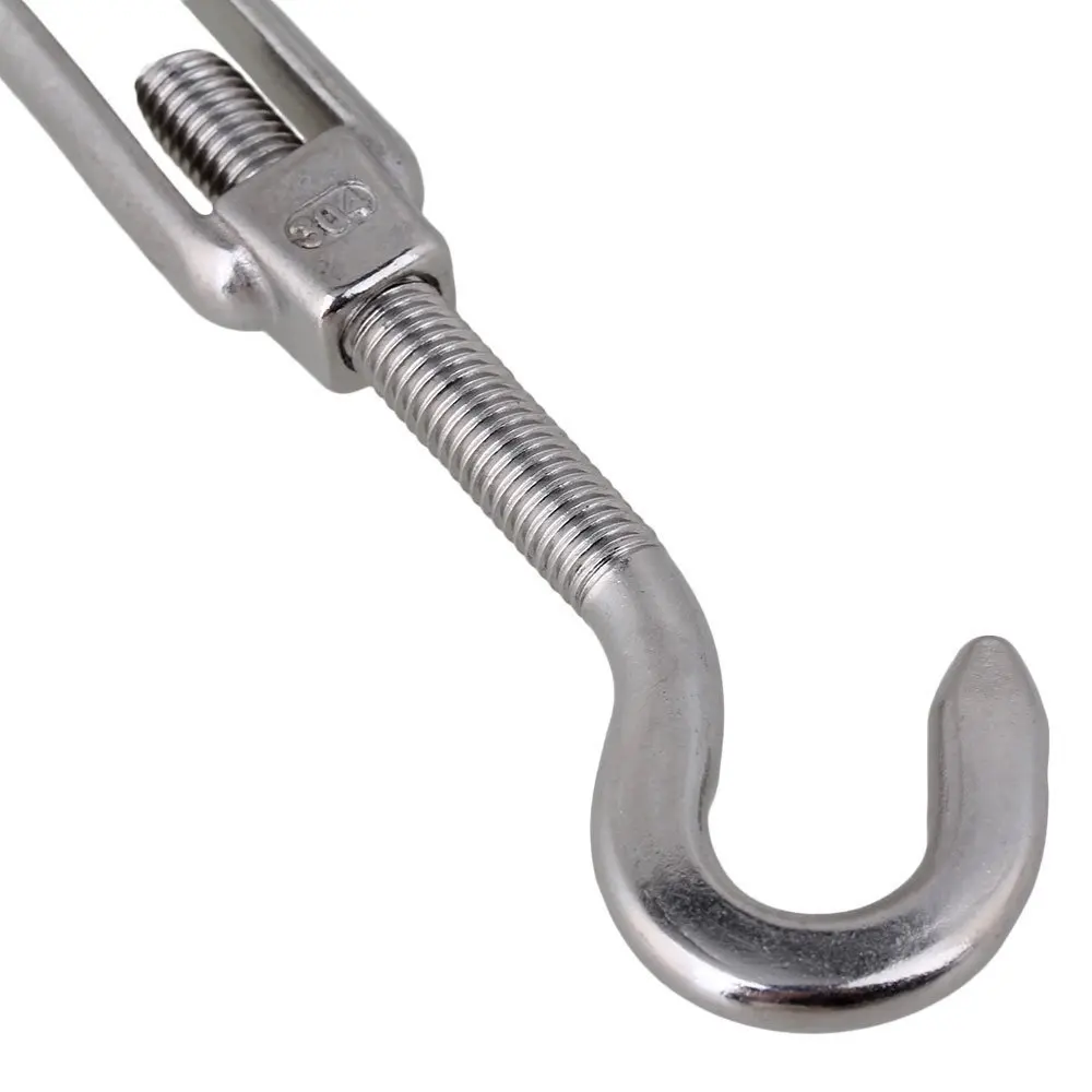 Серебряная 304 нержавеющая сталь европейский стиль глаз-глаз M8 Регулируемая