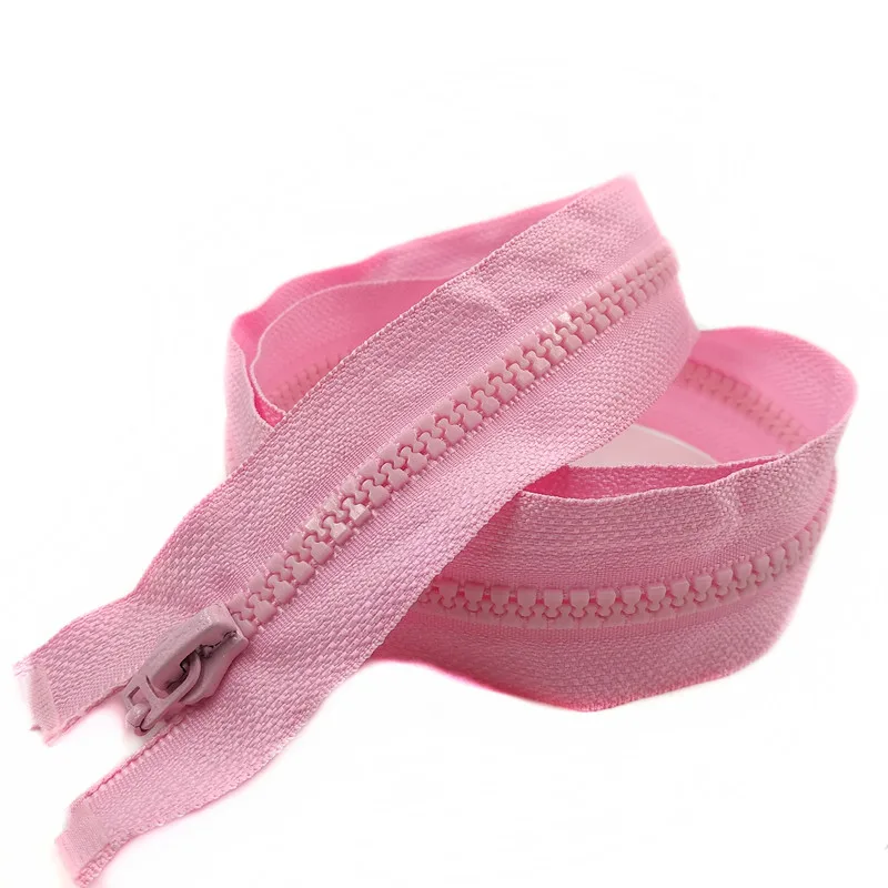 Pink 1pc 70 см куртка молния № 5 смолы молнии открытый конец длинный замок головы Швейные аксессуары - Цвет: Pink 1pc
