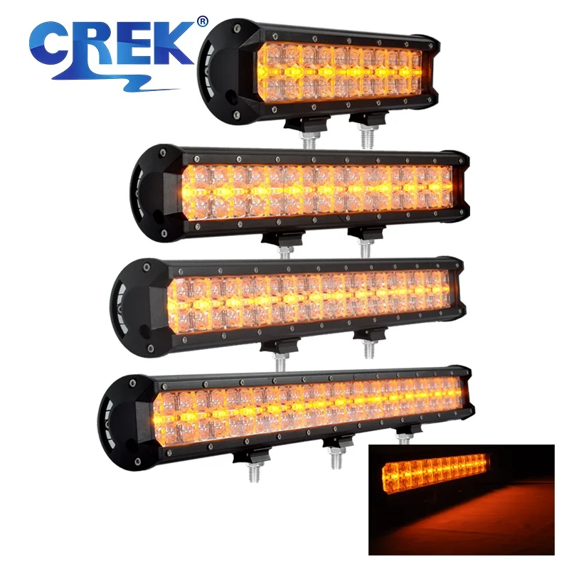 CREK 12 18 23 28 &quotдюймов 24V грузовик светодиодный светильник балка желтого цвета на