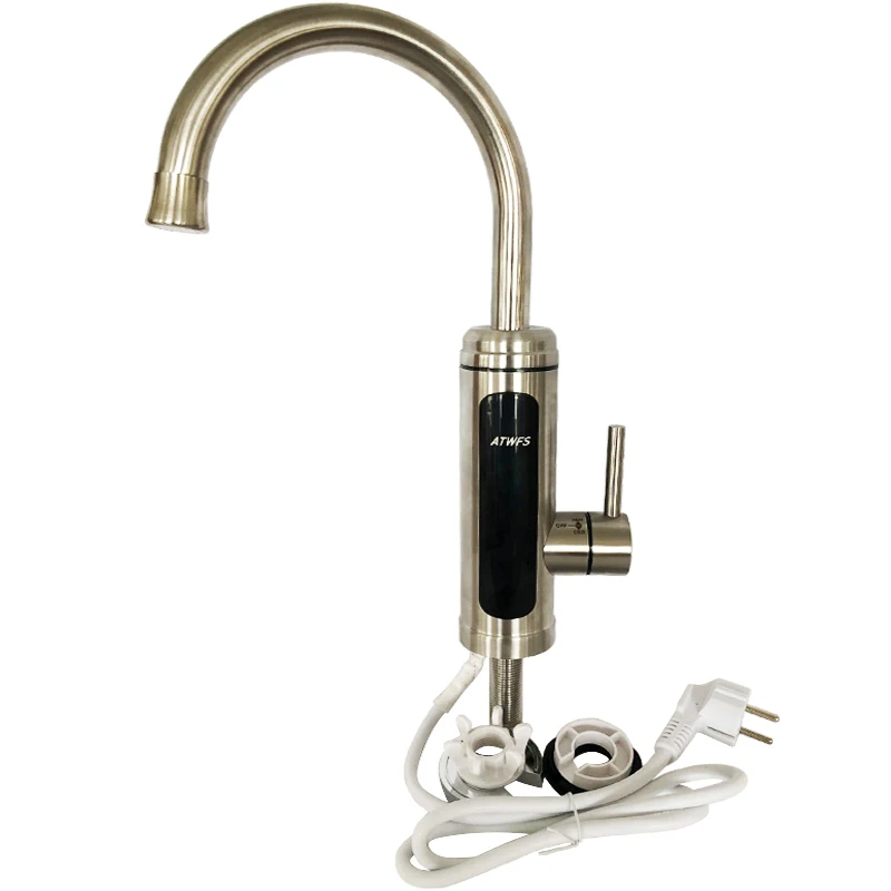 

Instant Water Heater Faucet 220V 3000W Heaters Hot Water Tap Bathroom Heating Electric Stainless Steel Shell for Kitchen