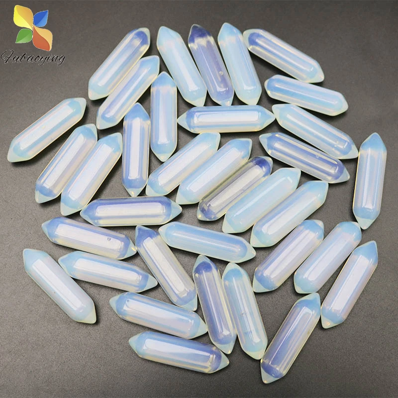

2021 Trendy Natural Stone Hexagonal Beads 50pcs 31mm Lot Opal Crystal Stones No Drilling Hole For Pendant Jewelry Making