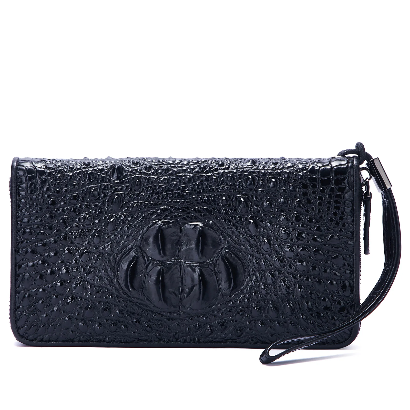

Men's Handbags Genuine Leather Clutch Black brown High-end Crocodile Skin Pattern Mobile Credit Card Holders Valentine gift