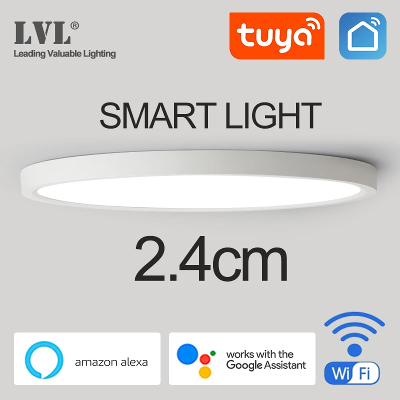 

LED Smart Panel Light WiFi App Voice Control Work With Google Home Alexa Echo Ultrathin Surface Mounting LED Panel