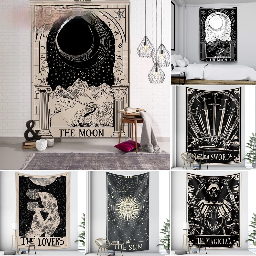 

Night Moon Tarot wall tapestry Mandala tapestry home decoration tapestry psychedelic hippies free delivery wall hanging