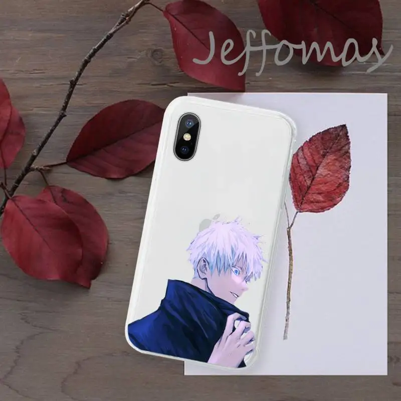 

Jujutsu Kaisen Japan anime cool Phone Case Transparent for iPhone 11 12 mini pro XS MAX 8 7 6 6S Plus X 5S SE 2020 XR