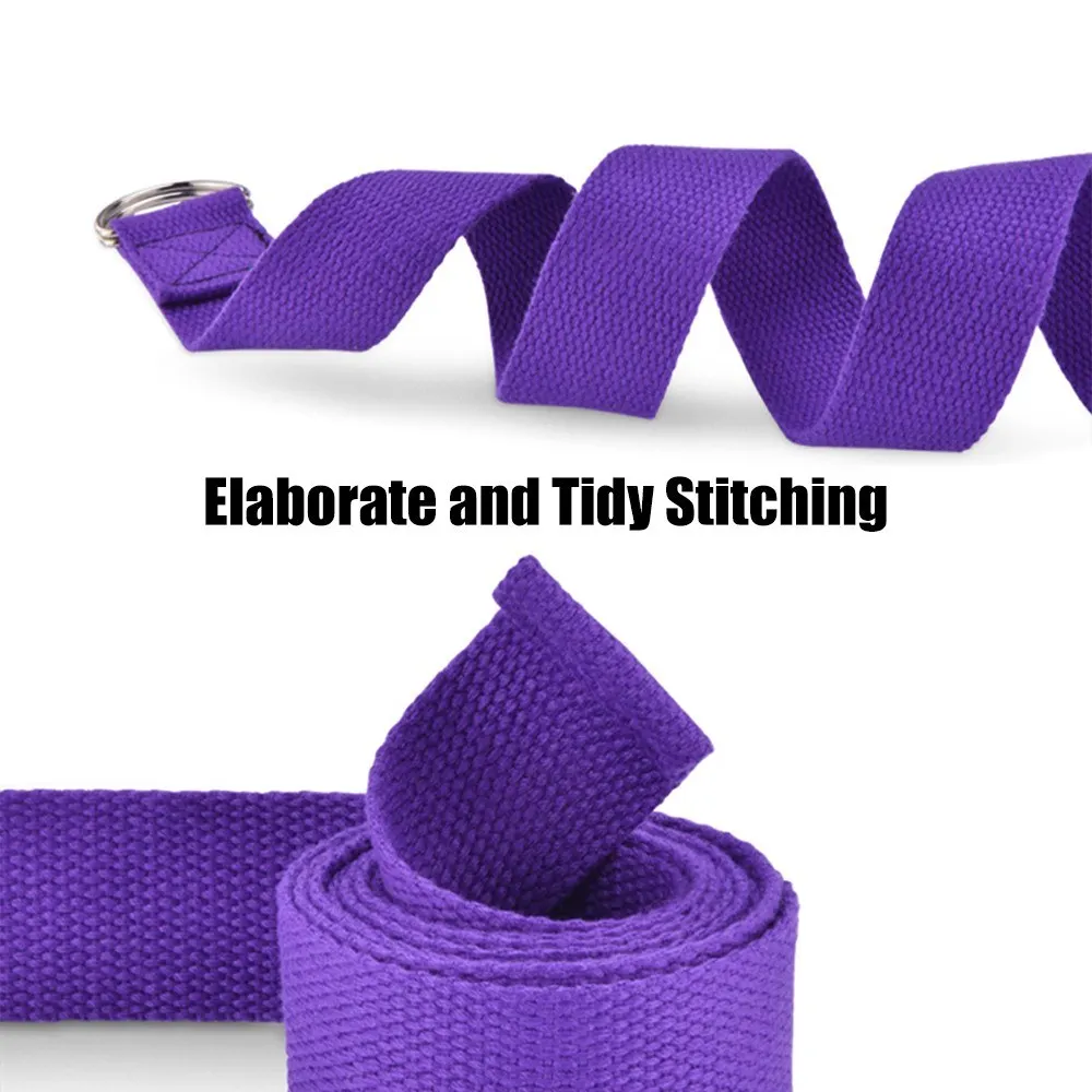 

Yoga Stretching Strap Adjustable Yoga Belt Yoga Band with D-Ring Buckle