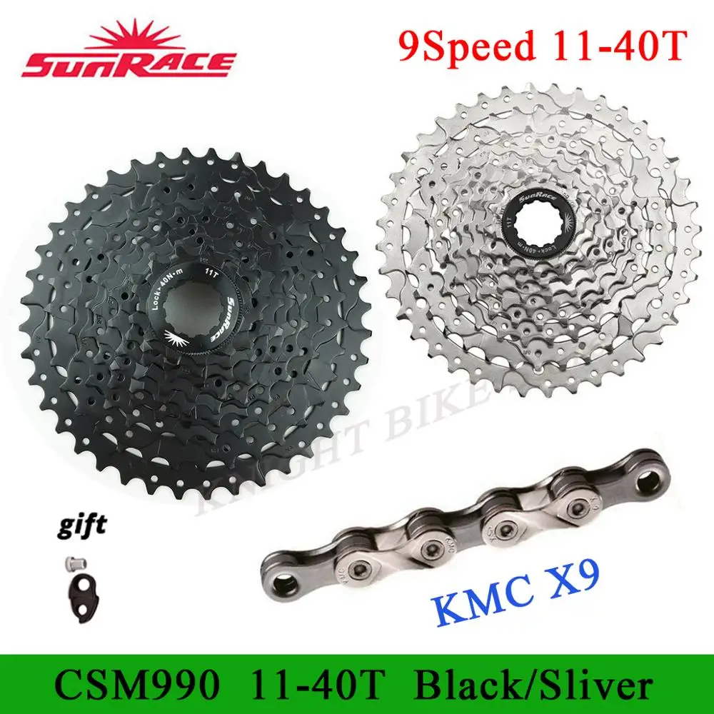 9 скоростная кассета Sunrace CSM990 X9 кожухи цепи 11 40T для горного велосипеда свободное