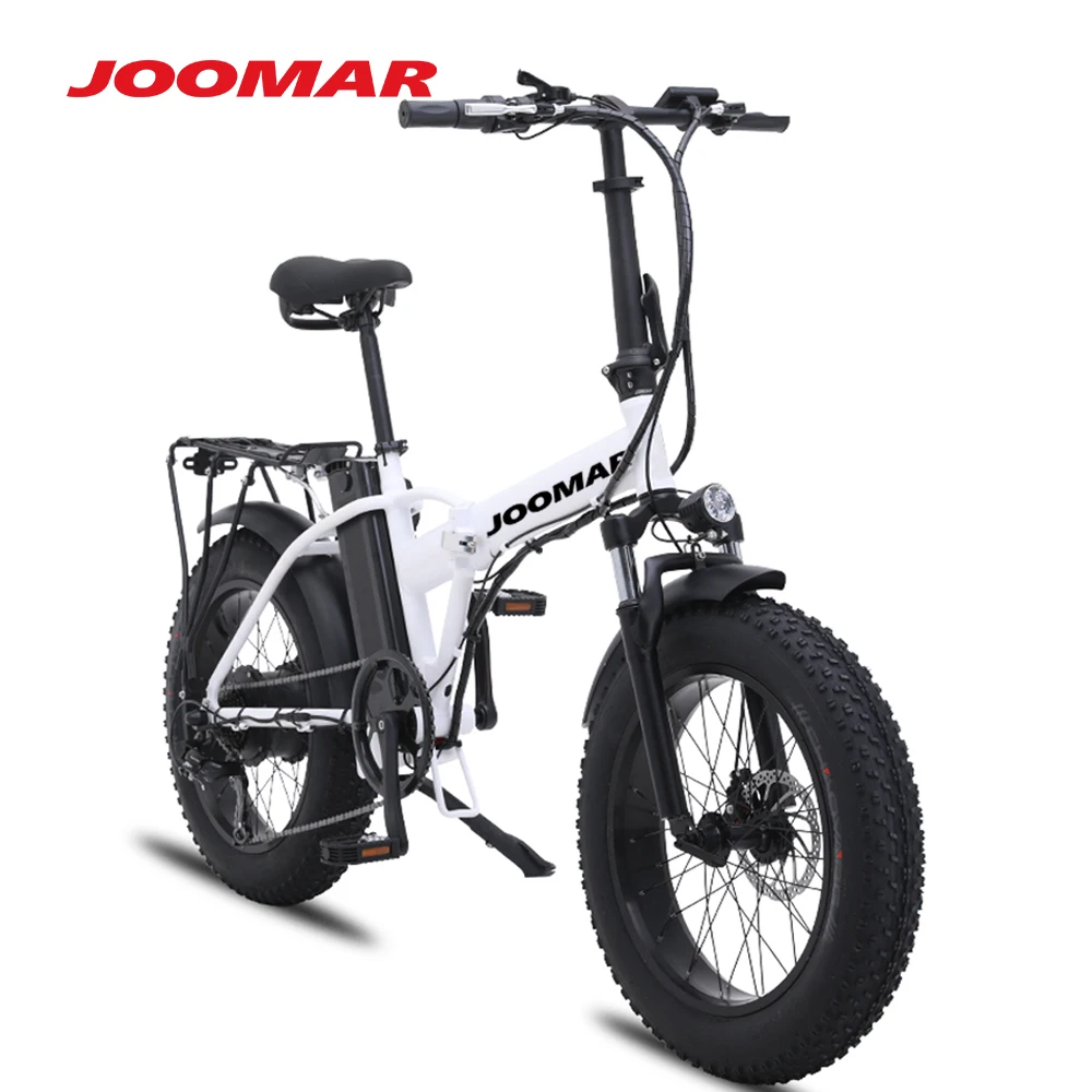 Günstig JOOMAR 500W Ebike Elektrische Fahrrad Klapp Fahrrad Im Freien Radfahren Faltbare 4,0 Fett Reifen MTB Männer Strand Schnee Mountainbike JM20 Plus
