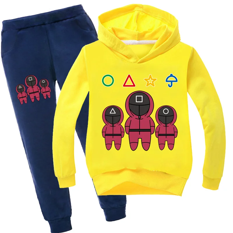 

Squid Game Hoodie Boy Fashion Tracksuit Girl Sweatshirt Hoodies Kids Hip Hop Clothing 2022 Boy/girl Pullover Coat Kawaii Suit