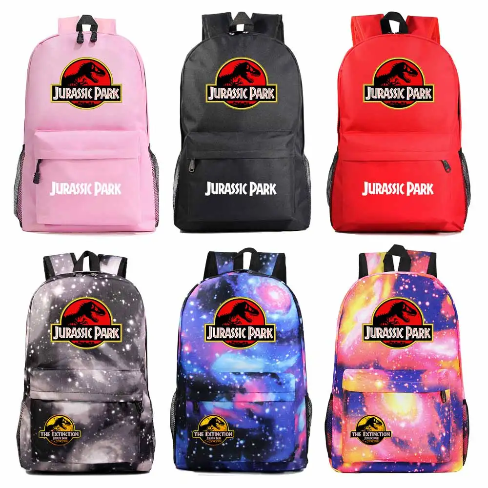 

2019 New Jurassic Park Dinosaur Boy Girl School bag Women Bagpack Teenagers Schoolbags Men Children Student Backpack