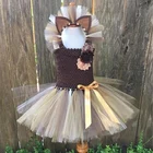 Милое Платье-пачка с героями мультфильмов Король Лев для девочек детское платье из фатина с цветами и бантом для вечевечерние Детский костюм платья для косплея