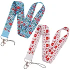 Новый дизайн 2021, 1 шт., брелоки для медсестер, врачей, удостоверений личности, бейджей, модные медицинские инструменты, брелоки для стетоскопа, ремень для шеи